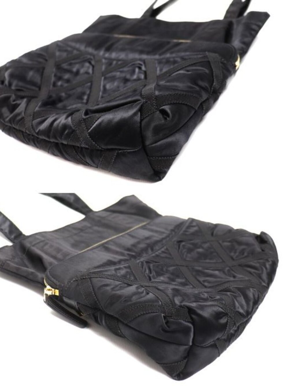 Chanel Quilted Grosgrain 2-Way Tote Black - Picture 3 of 9